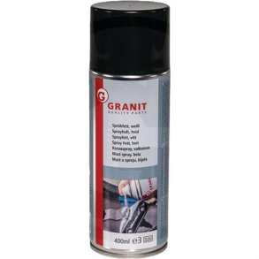 GRANIT Hftende hvid sprayfedt 400 ml.