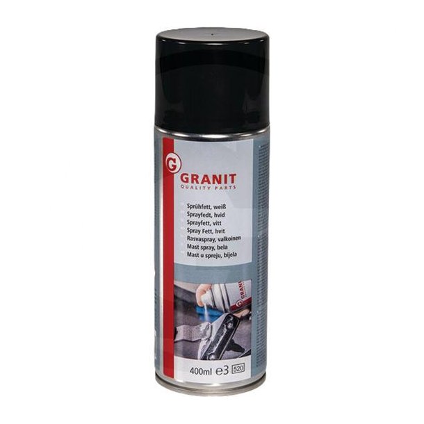 GRANIT Hftende hvid sprayfedt 400 ml.