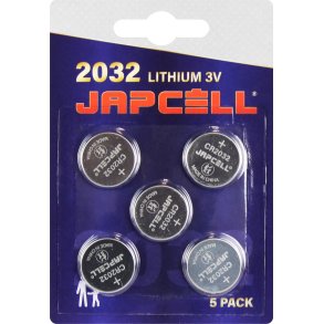 Japcell Lithium CR2032 batterier 5 stk