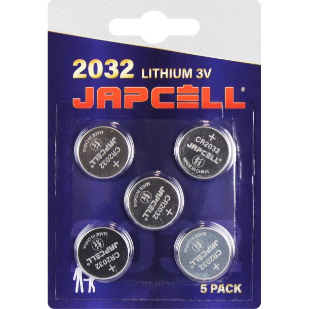 Japcell Lithium CR2032 batterier 5 stk
